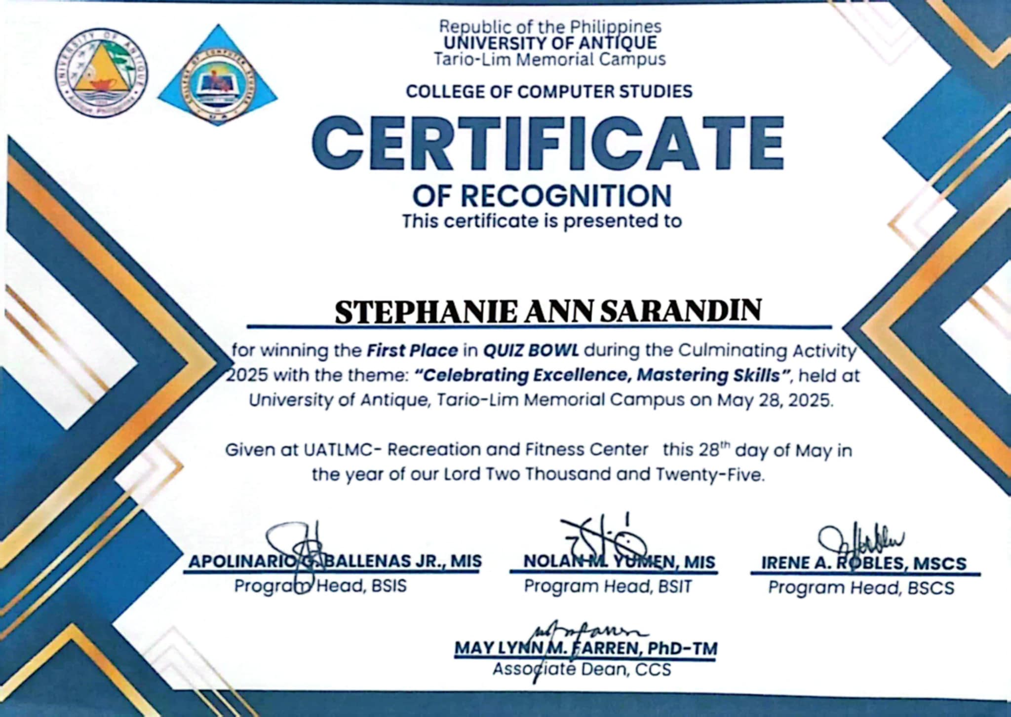 Certificate 2