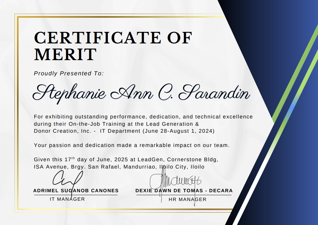 Certificate 1