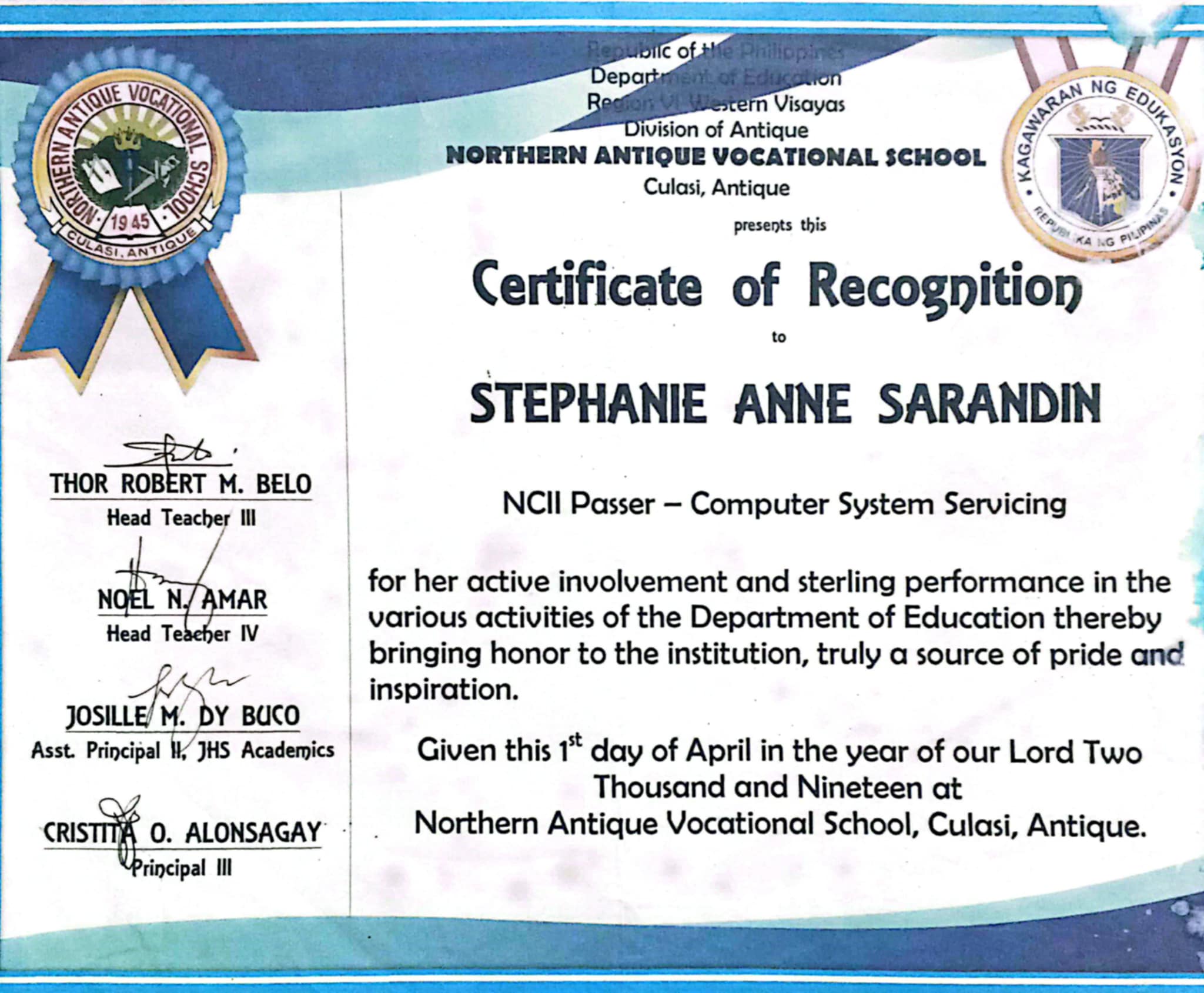 Certificate 2
